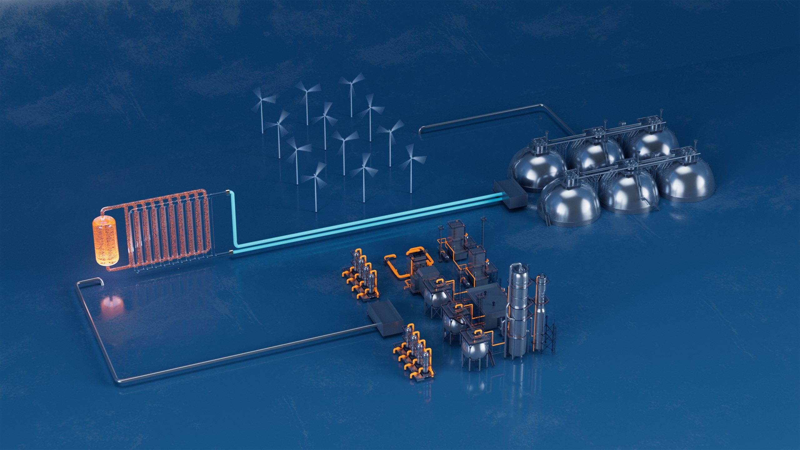 3d animation of a hydrogen infrastructure for elestor in blue and orange.jpg